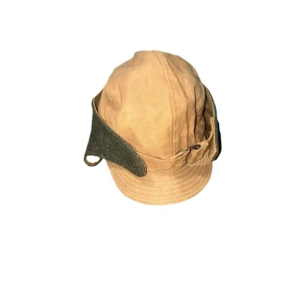 Vintage Filson Cloth Mackinaw Hat USA Wool HuntingCap XXL